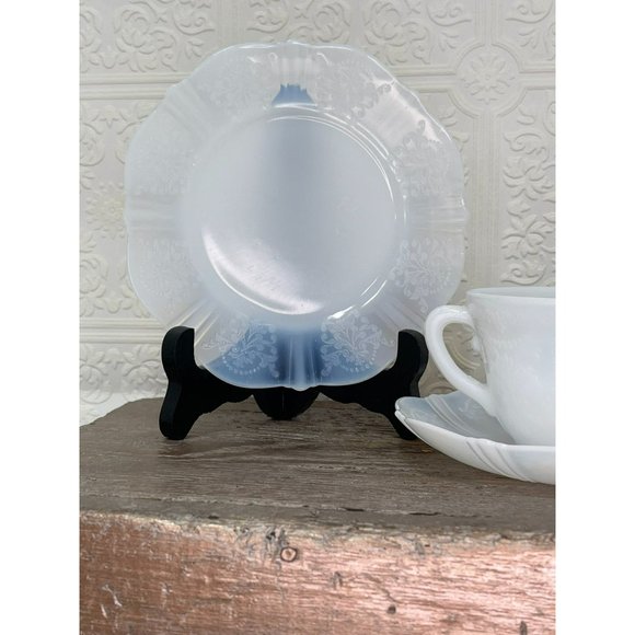 Vintage MacBeth Evans American Sweetheart Glass Monax Opalescent 4 pc Setting - Picture 12 of 15